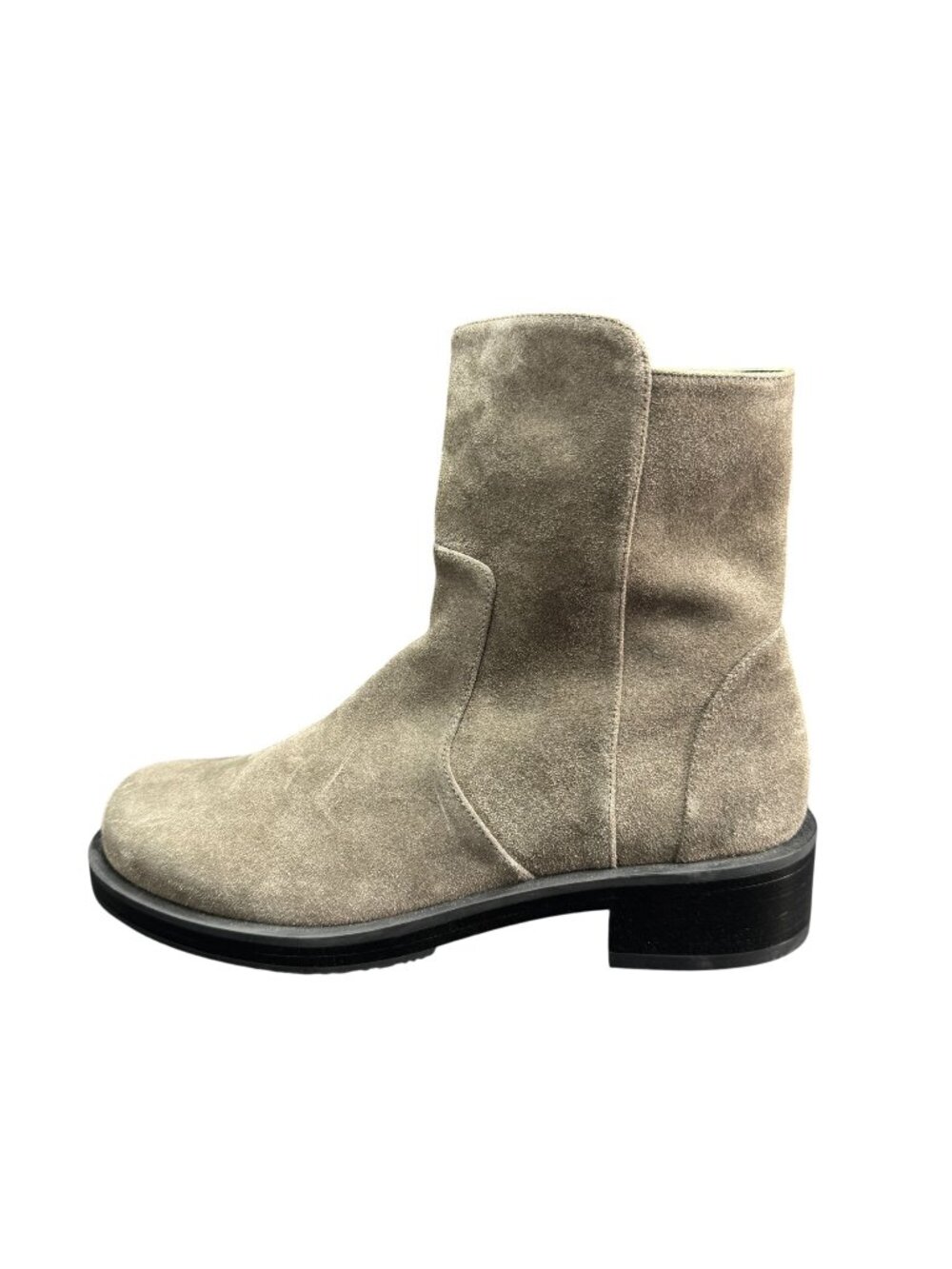 Stuart Weitzman 5050 Bold Zip Khaki Suede Bootie Women's Boots, Size 6.5 NWOB